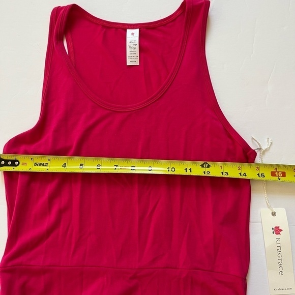 KiraGrace MIDI Fit and Flare Yoga Dress Rose Pink Size Medium New with Tags - Picture 4 of 8